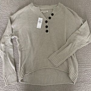 American Eagle button cropped sweater
